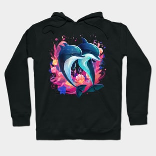 Porpoise Couple Valentine Hoodie